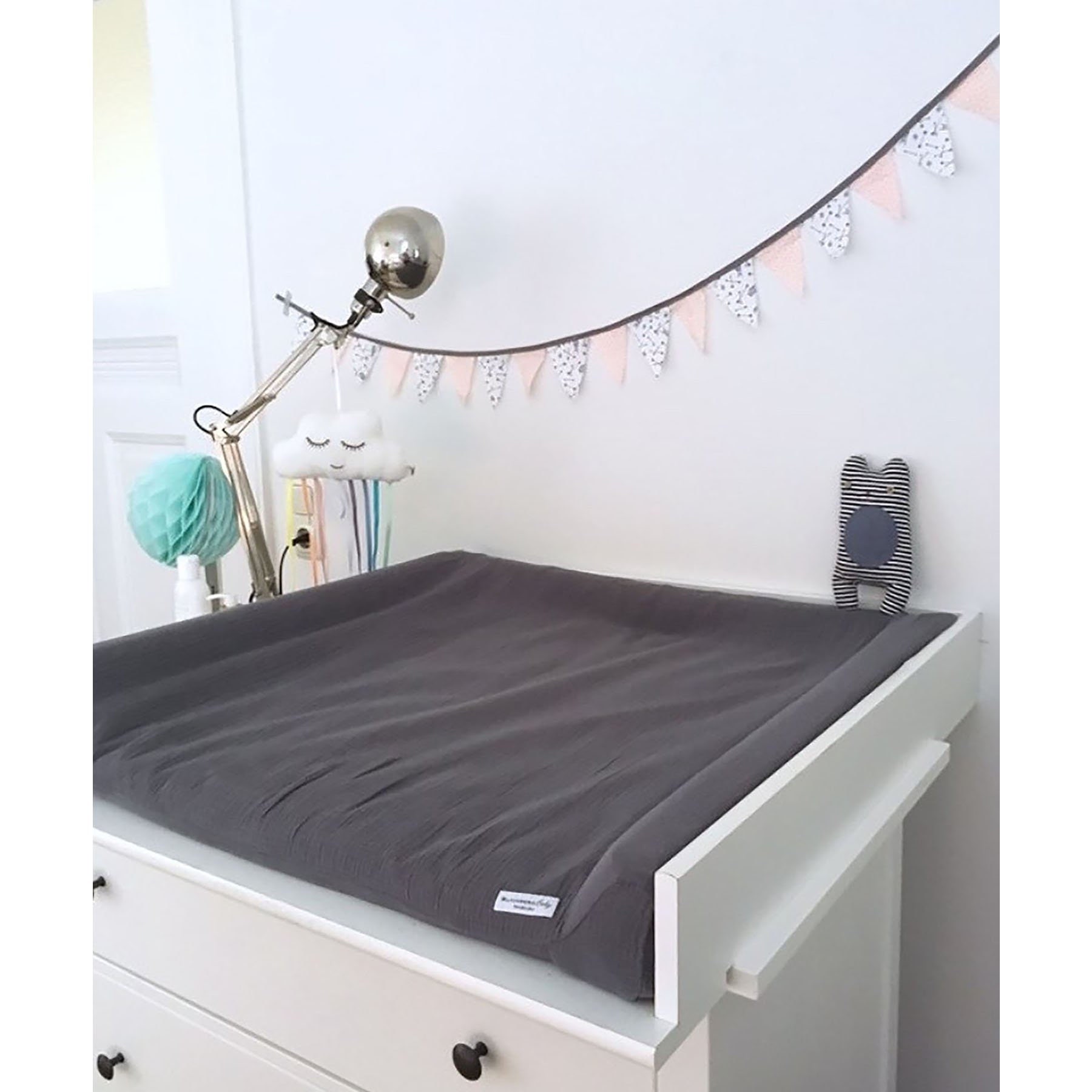 Musselin Bezug in Dunkelgrau Für Wickelauflage/Wickelunterlage Vädra 74x80 cm Von Ikea Musselin Bezug in Dunkelgrau Für Wickelauflage/Wickelunterlage Vädra 74x80 cm Von Ikea von BlausbergBaby
