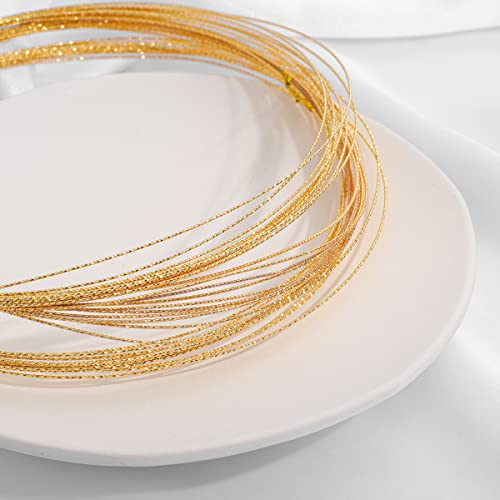 0.8mm x 1m Kupferdraht zum Basteln,Schmuckdraht Metalldraht Schmuck Faden Modellierdraht Glänzer Basteldraht Gold Kupfer Draht für DIY Schmuck Herstellung Floristik Heimdeko, von Blausky