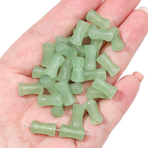 100 Stück 6 x 12 mm Bambus-förmige Glasperlen,Röhrenperlen Lose Glas Perlen mit Loch zum Auffädeln,Mini Bambusperlen für DIY Schmuck Machen Armband Ohrringe Deco Handwerk,Grün 100 Stück 6 x 12 mm Bambus-förmige Glasperlen,Röhrenperlen Lose Glas Perlen mit Loch zum Auffädeln,Mini Bambusperlen für DIY Schmuck Machen Armband Ohrringe Deco Handwerk,Grün von Blausky