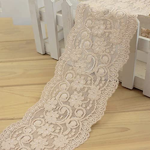10cm x 3m Elastizität Spitzenborte,Spitzenband Stretch Spitze Blume Borte,Breiter Dekorativ Spitzenstoff,Hochzeit Lace Trim Deko Band zum Nähen,für DIY Handwerk Dessous Tischdekoration,Hellkhaki 10cm x 3m Elastizität Spitzenborte,Spitzenband Stretch Spitze Blume Borte,Breiter Dekorativ Spitzenstoff,Hochzeit Lace Trim Deko Band zum Nähen,für DIY Handwerk Dessous Tischdekoration,Hellkhaki von Blausky