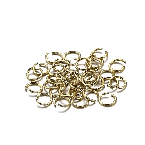 1500 Stück Spaltringe,Aluminium Biegeringe,Metall Kettenringe,Verbindungsstücke für Schmuck,Kleine Metallringe,Jump Ringe,für Choker Armband Halsketten DIY Haarschmuck Herstellung,Gelb,1 x 6 mm von Blausky