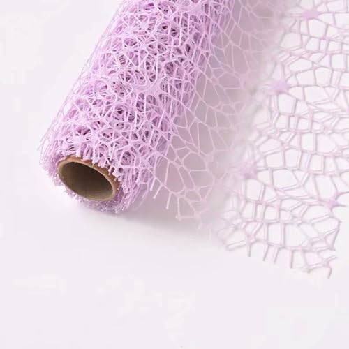 1x(5yards x 50cm) Tüllband,Blumenstrauß Geschenkpapier Tüll Rolle Dekostoff Tischband Dekoband Tüllnetz zum Einwickeln von Blumen für Hochzeit Party Valentinstag Geburtstag,Flieder von Blausky