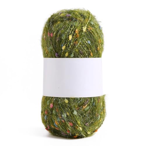1x50g Flauschige Häkelgarn,Plüschgarn Samt Garn Acryl Garn mit Bunte Kleiner Bälle Mehrfarbiges Acrylgarn Weich Plüschwolle für Anfänger zum Stricken Decken Schals Mützen,Armeegrün 1x50g Flauschige Häkelgarn,Plüschgarn Samt Garn Acryl Garn mit Bunte Kleiner Bälle Mehrfarbiges Acrylgarn Weich Plüschwolle für Anfänger zum Stricken Decken Schals Mützen,Armeegrün von Blausky