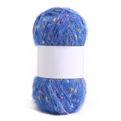 1x50g Flauschige Häkelgarn,Plüschgarn Samt Garn Acryl Garn mit Bunte Kleiner Bälle Mehrfarbiges Acrylgarn Weich Plüschwolle für Anfänger zum Stricken Decken Schals Mützen,Hellblau 1x50g Flauschige Häkelgarn,Plüschgarn Samt Garn Acryl Garn mit Bunte Kleiner Bälle Mehrfarbiges Acrylgarn Weich Plüschwolle für Anfänger zum Stricken Decken Schals Mützen,Hellblau von Blausky