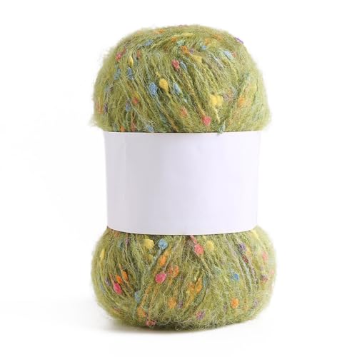 1x50g Flauschige Häkelgarn,Plüschgarn Samt Garn Acryl Garn mit Bunte Kleiner Bälle Mehrfarbiges Acrylgarn Weich Plüschwolle für Anfänger zum Stricken Decken Schals Mützen,Hellgelbgrün 1x50g Flauschige Häkelgarn,Plüschgarn Samt Garn Acryl Garn mit Bunte Kleiner Bälle Mehrfarbiges Acrylgarn Weich Plüschwolle für Anfänger zum Stricken Decken Schals Mützen,Hellgelbgrün von Blausky