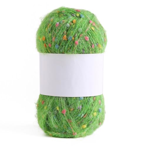 1x50g Flauschige Häkelgarn,Plüschgarn Samt Garn Acryl Garn mit Bunte Kleiner Bälle Mehrfarbiges Acrylgarn Weich Plüschwolle für Anfänger zum Stricken Decken Schals Mützen,Hellgrün 1x50g Flauschige Häkelgarn,Plüschgarn Samt Garn Acryl Garn mit Bunte Kleiner Bälle Mehrfarbiges Acrylgarn Weich Plüschwolle für Anfänger zum Stricken Decken Schals Mützen,Hellgrün von Blausky