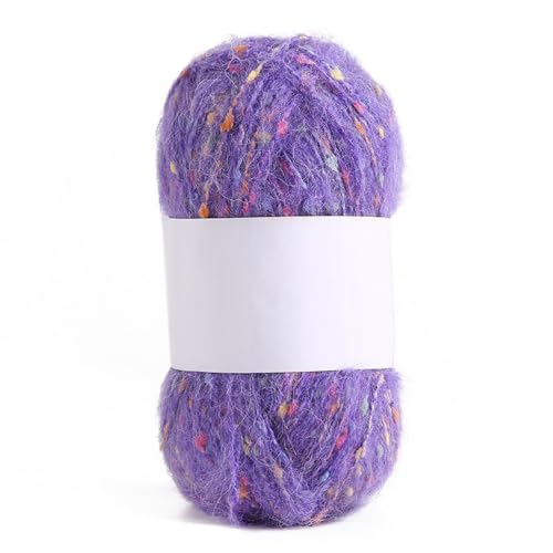 1x50g Flauschige Häkelgarn,Plüschgarn Samt Garn Acryl Garn mit Bunte Kleiner Bälle Mehrfarbiges Acrylgarn Weich Plüschwolle für Anfänger zum Stricken Decken Schals Mützen,Lila B 1x50g Flauschige Häkelgarn,Plüschgarn Samt Garn Acryl Garn mit Bunte Kleiner Bälle Mehrfarbiges Acrylgarn Weich Plüschwolle für Anfänger zum Stricken Decken Schals Mützen,Lila B von Blausky