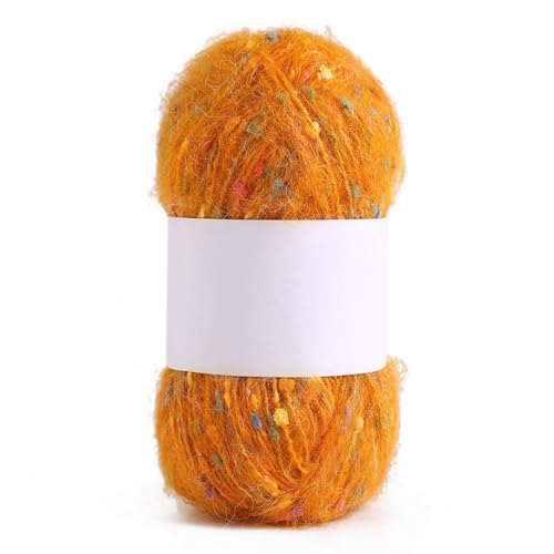1x50g Flauschige Häkelgarn,Plüschgarn Samt Garn Acryl Garn mit Bunte Kleiner Bälle Mehrfarbiges Acrylgarn Weich Plüschwolle für Anfänger zum Stricken Decken Schals Mützen,Orange 1x50g Flauschige Häkelgarn,Plüschgarn Samt Garn Acryl Garn mit Bunte Kleiner Bälle Mehrfarbiges Acrylgarn Weich Plüschwolle für Anfänger zum Stricken Decken Schals Mützen,Orange von Blausky