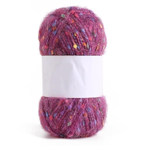 1x50g Flauschige Häkelgarn,Plüschgarn Samt Garn Acryl Garn mit Bunte Kleiner Bälle Mehrfarbiges Acrylgarn Weich Plüschwolle für Anfänger zum Stricken Decken Schals Mützen,Rosaviolett 1x50g Flauschige Häkelgarn,Plüschgarn Samt Garn Acryl Garn mit Bunte Kleiner Bälle Mehrfarbiges Acrylgarn Weich Plüschwolle für Anfänger zum Stricken Decken Schals Mützen,Rosaviolett von Blausky