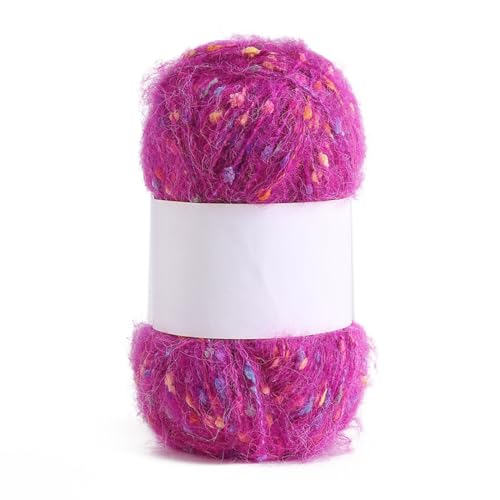 1x50g Flauschige Häkelgarn,Plüschgarn Samt Garn Acryl Garn mit Bunte Kleiner Bälle Mehrfarbiges Acrylgarn Weich Plüschwolle für Anfänger zum Stricken Decken Schals Mützen,Rosenrot 1x50g Flauschige Häkelgarn,Plüschgarn Samt Garn Acryl Garn mit Bunte Kleiner Bälle Mehrfarbiges Acrylgarn Weich Plüschwolle für Anfänger zum Stricken Decken Schals Mützen,Rosenrot von Blausky