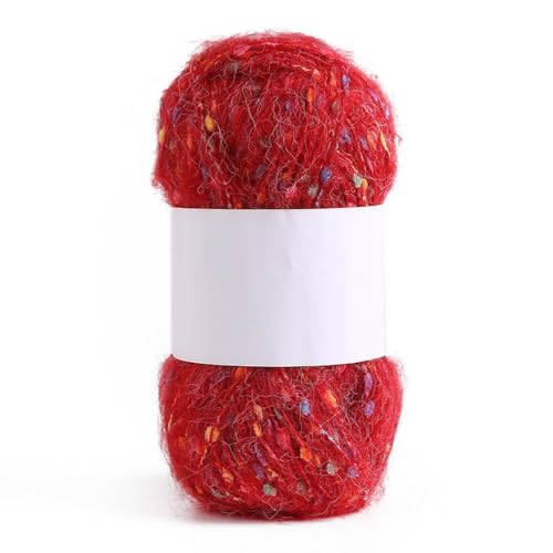 1x50g Flauschige Häkelgarn,Plüschgarn Samt Garn Acryl Garn mit Bunte Kleiner Bälle Mehrfarbiges Acrylgarn Weich Plüschwolle für Anfänger zum Stricken Decken Schals Mützen,Rot 1x50g Flauschige Häkelgarn,Plüschgarn Samt Garn Acryl Garn mit Bunte Kleiner Bälle Mehrfarbiges Acrylgarn Weich Plüschwolle für Anfänger zum Stricken Decken Schals Mützen,Rot von Blausky