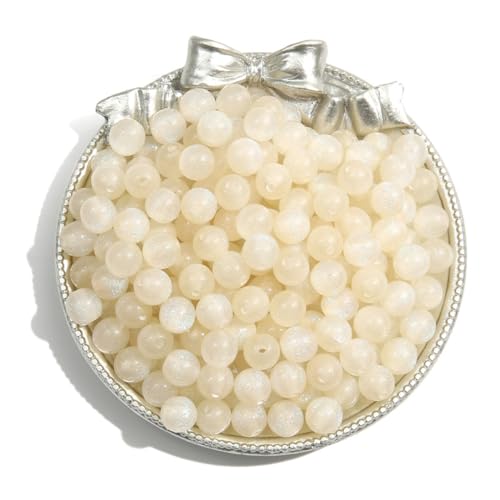 20 Stück 8mm Runde Acrylperlen,Lose Perlen mit Loch Glitzer Bastelperlen Pony Perlen zum Auffädeln Edelsteinperlen Seed Beads Spacer Perlen für Armbänder DIY Schmuck,Beige 20 Stück 8mm Runde Acrylperlen,Lose Perlen mit Loch Glitzer Bastelperlen Pony Perlen zum Auffädeln Edelsteinperlen Seed Beads Spacer Perlen für Armbänder DIY Schmuck,Beige von Blausky