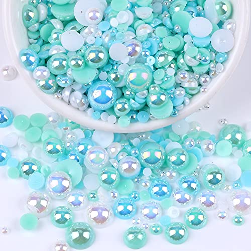 200 Stück Flache Rückseite Halbrunde Perlen,Flache Rücken Perlen,Kunstperle Lose Perlen Bunte Halbperlen,Imitationsperlen Dekoperlen für DIY Maniküre,Schmuckherstellung,5 mm,Blau-Grün 200 Stück Flache Rückseite Halbrunde Perlen,Flache Rücken Perlen,Kunstperle Lose Perlen Bunte Halbperlen,Imitationsperlen Dekoperlen für DIY Maniküre,Schmuckherstellung,5 mm,Blau-Grün von Blausky