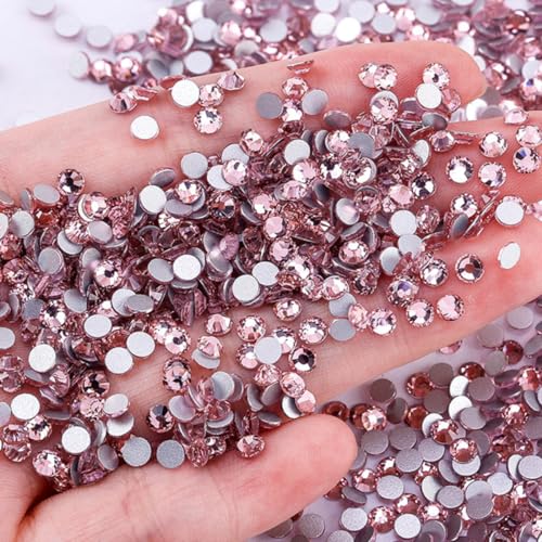 288 Stück ss34/7mm Flache Rückseite Strasssteine,Nagel Kristalle Strass Glassteine zum Basteln Rhinestone aus Glas Diamante Gems Farbige Runde Edelsteine für Nagelkunst,Hellrosa 288 Stück ss34/7mm Flache Rückseite Strasssteine,Nagel Kristalle Strass Glassteine zum Basteln Rhinestone aus Glas Diamante Gems Farbige Runde Edelsteine für Nagelkunst,Hellrosa von Blausky