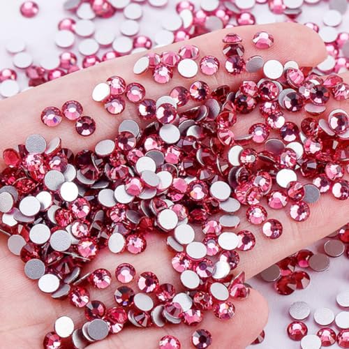 288 Stück ss34/7mm Flache Rückseite Strasssteine,Nagel Kristalle Strass Glassteine zum Basteln Rhinestone aus Glas Diamante Gems Farbige Runde Edelsteine für Nagelkunst,Rosenrot 288 Stück ss34/7mm Flache Rückseite Strasssteine,Nagel Kristalle Strass Glassteine zum Basteln Rhinestone aus Glas Diamante Gems Farbige Runde Edelsteine für Nagelkunst,Rosenrot von Blausky