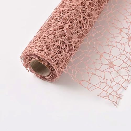 2X(5yards x 50cm) Tüllband,Blumenstrauß Geschenkpapier Tüll Rolle Dekostoff Tischband Dekoband Tüllnetz zum Einwickeln von Blumen für Hochzeit Party Valentinstag Geburtstag,Khaki von Blausky