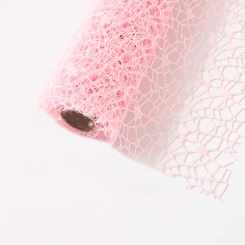 2X(5yards x 50cm) Tüllband,Blumenstrauß Geschenkpapier Tüll Rolle Dekostoff Tischband Dekoband Tüllnetz zum Einwickeln von Blumen für Hochzeit Party Valentinstag Geburtstag,Rosa von Blausky