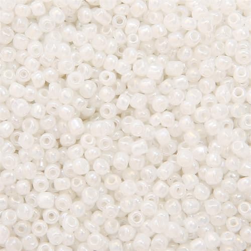 2mm x 30g Glasperlen zum Auffädeln,Pony Perlen Rocailles Perlen Kleine Barrel Perlen Glas Perlen Bastelperlen Seed Beads mit Box für DIY Schmuck Armbänder Ohrring,D Zufällige Farbe von Blausky