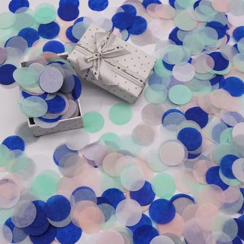 30g Bunt Tissue Konfetti,2.5cm Konfetti aus Papier Papier Confetti Groß Runde Papierreste Streudeko für Luftballons Geschenkbox Hochzeit Valentinstag Geburtstag Deko,Blaurosa 30g Bunt Tissue Konfetti,2.5cm Konfetti aus Papier Papier Confetti Groß Runde Papierreste Streudeko für Luftballons Geschenkbox Hochzeit Valentinstag Geburtstag Deko,Blaurosa von Blausky