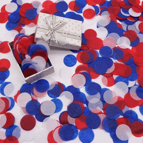 30g Bunt Tissue Konfetti,2.5cm Konfetti aus Papier Papier Confetti Groß Runde Papierreste Streudeko für Luftballons Geschenkbox Hochzeit Valentinstag Geburtstag Deko,Blaurot 30g Bunt Tissue Konfetti,2.5cm Konfetti aus Papier Papier Confetti Groß Runde Papierreste Streudeko für Luftballons Geschenkbox Hochzeit Valentinstag Geburtstag Deko,Blaurot von Blausky