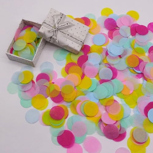 30g Bunt Tissue Konfetti,2.5cm Konfetti aus Papier Papier Confetti Groß Runde Papierreste Streudeko für Luftballons Geschenkbox Hochzeit Valentinstag Geburtstag Deko,Bunt A 30g Bunt Tissue Konfetti,2.5cm Konfetti aus Papier Papier Confetti Groß Runde Papierreste Streudeko für Luftballons Geschenkbox Hochzeit Valentinstag Geburtstag Deko,Bunt A von Blausky