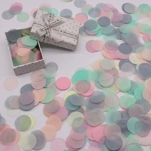 30g Bunt Tissue Konfetti,2.5cm Konfetti aus Papier Papier Confetti Groß Runde Papierreste Streudeko für Luftballons Geschenkbox Hochzeit Valentinstag Geburtstag Deko,Bunt B 30g Bunt Tissue Konfetti,2.5cm Konfetti aus Papier Papier Confetti Groß Runde Papierreste Streudeko für Luftballons Geschenkbox Hochzeit Valentinstag Geburtstag Deko,Bunt B von Blausky