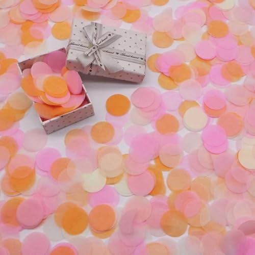 30g Bunt Tissue Konfetti,2.5cm Konfetti aus Papier Papier Confetti Groß Runde Papierreste Streudeko für Luftballons Geschenkbox Hochzeit Valentinstag Geburtstag Deko,Gelbrosa 30g Bunt Tissue Konfetti,2.5cm Konfetti aus Papier Papier Confetti Groß Runde Papierreste Streudeko für Luftballons Geschenkbox Hochzeit Valentinstag Geburtstag Deko,Gelbrosa von Blausky