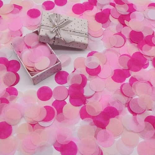 30g Bunt Tissue Konfetti,2.5cm Konfetti aus Papier Papier Confetti Groß Runde Papierreste Streudeko für Luftballons Geschenkbox Hochzeit Valentinstag Geburtstag Deko,Rosa 30g Bunt Tissue Konfetti,2.5cm Konfetti aus Papier Papier Confetti Groß Runde Papierreste Streudeko für Luftballons Geschenkbox Hochzeit Valentinstag Geburtstag Deko,Rosa von Blausky