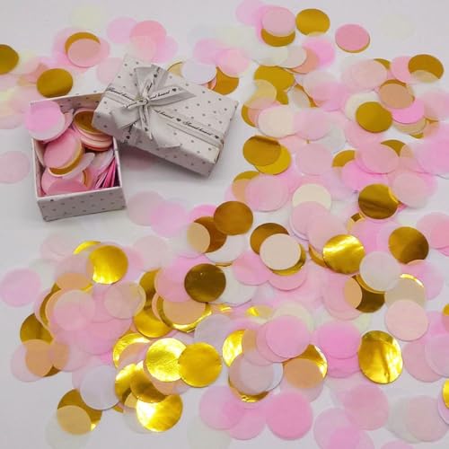 30g Bunt Tissue Konfetti,2.5cm Konfetti aus Papier Papier Confetti Groß Runde Papierreste Streudeko für Luftballons Geschenkbox Hochzeit Valentinstag Geburtstag Deko,Roségold 30g Bunt Tissue Konfetti,2.5cm Konfetti aus Papier Papier Confetti Groß Runde Papierreste Streudeko für Luftballons Geschenkbox Hochzeit Valentinstag Geburtstag Deko,Roségold von Blausky