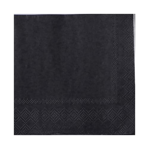 40 Stück Einfarbiger Servietten,Einweg-Partyservietten Quadrat Papierservietten Servietten 2-lagig aus Frischzellstoff für Cocktail Abendessen Hochzeit Geburtstags 25x25cm,Schwarz 40 Stück Einfarbiger Servietten,Einweg-Partyservietten Quadrat Papierservietten Servietten 2-lagig aus Frischzellstoff für Cocktail Abendessen Hochzeit Geburtstags 25x25cm,Schwarz von Blausky