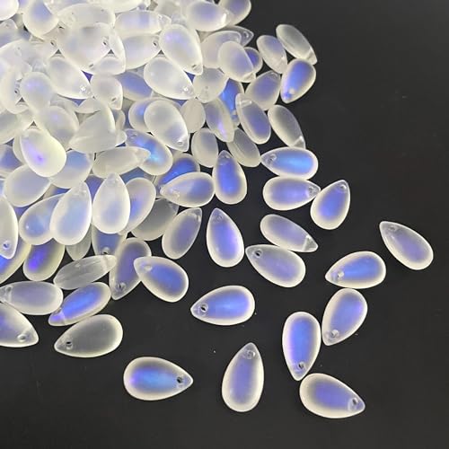 50 Stück Wassertropfenperlen,Perlen zum Auffädeln,Teardrop Glass Beads Lose Perlen mit Loch Mini Perlen Glasperlen,für Haarnadel Kopfschmuck DIY Anhänger,Ohrringe,8 x 14 mm,Blau 50 Stück Wassertropfenperlen,Perlen zum Auffädeln,Teardrop Glass Beads Lose Perlen mit Loch Mini Perlen Glasperlen,für Haarnadel Kopfschmuck DIY Anhänger,Ohrringe,8 x 14 mm,Blau von Blausky
