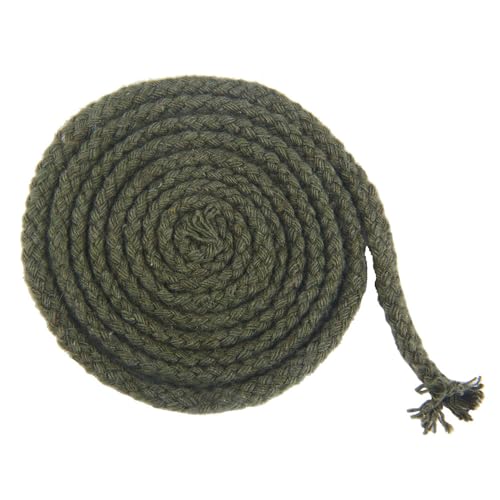 5mm x 10m Makramee Garn,Natürlicher Baumwollgarn Dicker Baumwollfaden 8-lagiges Baumwollkordel Makramee-Seil Bastelschnur für DIY Boho Deko Stricken Pflanzenaufhänger Wandbehänge,Armeegrün von Blausky