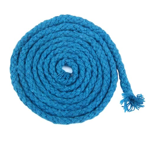 5mm x 10m Makramee Garn,Natürlicher Baumwollgarn Dicker Baumwollfaden 8-lagiges Baumwollkordel Makramee-Seil Bastelschnur für DIY Boho Deko Stricken Pflanzenaufhänger Wandbehänge,Blau von Blausky