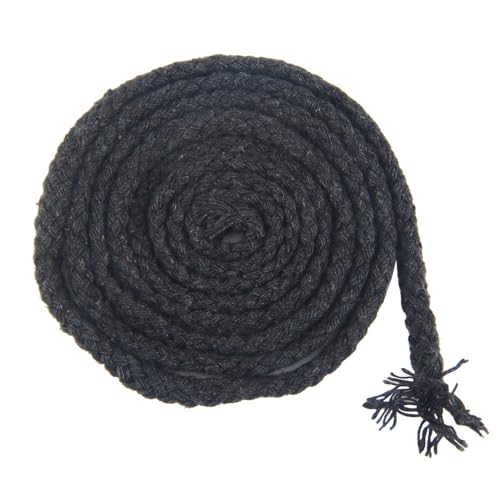 5mm x 10m Makramee Garn,Natürlicher Baumwollgarn Dicker Baumwollfaden 8-lagiges Baumwollkordel Makramee-Seil Bastelschnur für DIY Boho Deko Stricken Pflanzenaufhänger Wandbehänge,Dunkelgrau von Blausky