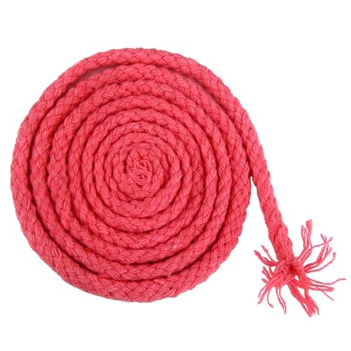 5mm x 10m Makramee Garn,Natürlicher Baumwollgarn Dicker Baumwollfaden 8-lagiges Baumwollkordel Makramee-Seil Bastelschnur für DIY Boho Deko Stricken Pflanzenaufhänger Wandbehänge,Dunkelrosa von Blausky