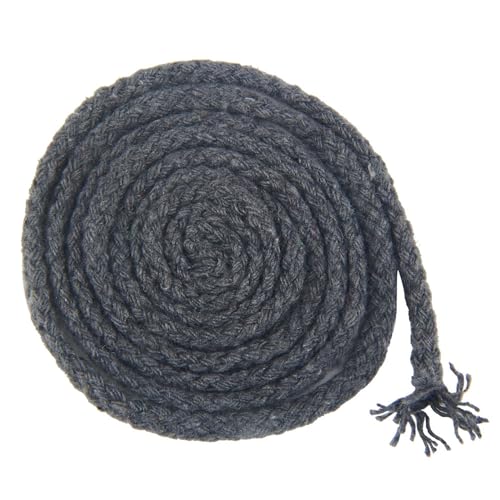5mm x 10m Makramee Garn,Natürlicher Baumwollgarn Dicker Baumwollfaden 8-lagiges Baumwollkordel Makramee-Seil Bastelschnur für DIY Boho Deko Stricken Pflanzenaufhänger Wandbehänge,Grau von Blausky
