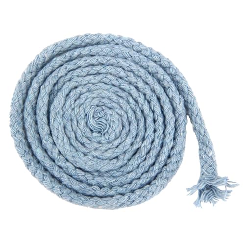 5mm x 10m Makramee Garn,Natürlicher Baumwollgarn Dicker Baumwollfaden 8-lagiges Baumwollkordel Makramee-Seil Bastelschnur für DIY Boho Deko Stricken Pflanzenaufhänger Wandbehänge,Himmelblau von Blausky