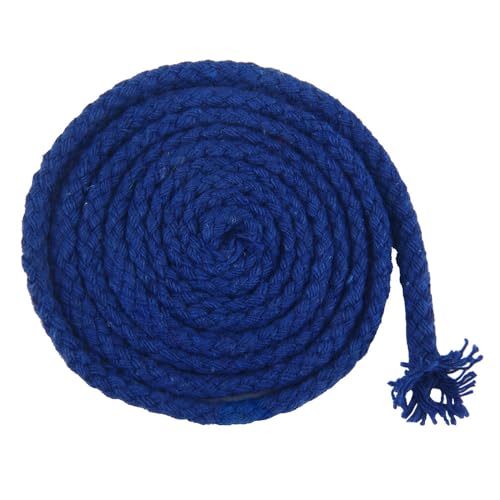 5mm x 10m Makramee Garn,Natürlicher Baumwollgarn Dicker Baumwollfaden 8-lagiges Baumwollkordel Makramee-Seil Bastelschnur für DIY Boho Deko Stricken Pflanzenaufhänger Wandbehänge,Königsblau von Blausky