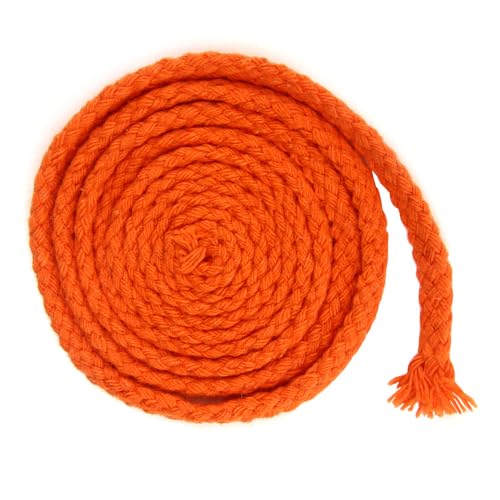 5mm x 10m Makramee Garn,Natürlicher Baumwollgarn Dicker Baumwollfaden 8-lagiges Baumwollkordel Makramee-Seil Bastelschnur für DIY Boho Deko Stricken Pflanzenaufhänger Wandbehänge,Orange von Blausky