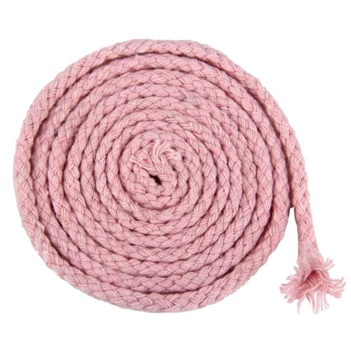 5mm x 10m Makramee Garn,Natürlicher Baumwollgarn Dicker Baumwollfaden 8-lagiges Baumwollkordel Makramee-Seil Bastelschnur für DIY Boho Deko Stricken Pflanzenaufhänger Wandbehänge,Pink von Blausky