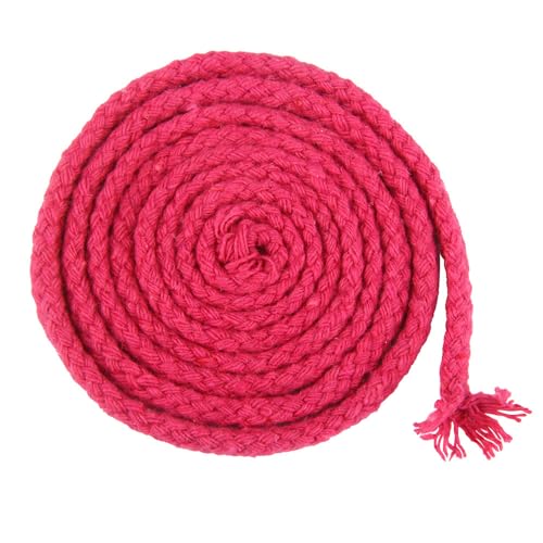 5mm x 10m Makramee Garn,Natürlicher Baumwollgarn Dicker Baumwollfaden 8-lagiges Baumwollkordel Makramee-Seil Bastelschnur für DIY Boho Deko Stricken Pflanzenaufhänger Wandbehänge,Rosenrot von Blausky