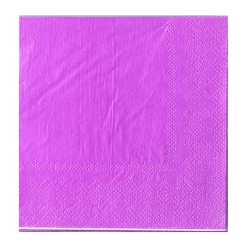 60 Stück Einfarbiger Servietten,Einweg-Partyservietten Quadrat Papierservietten Servietten 2-lagig aus Frischzellstoff für Cocktail Abendessen Hochzeit Geburtstags 25x25cm,Lila von Blausky