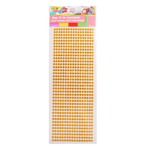 6mm x 504 Stück(5 Blätter) Glitzersteine Selbstklebend,Schmucksteine Aufkleber Glitzer Steine Edelstein Strasssteine Sticker für DIY Basteln Nägel Grußkarten Auto Fotorahmen,Gold von Blausky