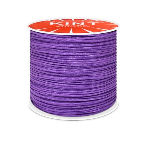 Blausky 0.8mm x 45m Nylonschnur,Nylon Perlenschnur Makramee Schnur Perlenfäden Nylonfaden Bastelschnur zum Geflochtenes Flechtschnüre Bänder für DIY Schmuckherstellung Armbänder,Dunkelviolett von Blausky