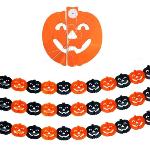 Blausky 1 Stück Wimpelkette,Halloween Deko Set,Banner Flagge,Wimpel Girlande Wiederverwendbare Halloween Party Dekorationen,Hängende Wabenkugeln,Lang ca. 3m,für Halloween,Party Dekoration,Kürbis Blausky 1 Stück Wimpelkette,Halloween Deko Set,Banner Flagge,Wimpel Girlande Wiederverwendbare Halloween Party Dekorationen,Hängende Wabenkugeln,Lang ca. 3m,für Halloween,Party Dekoration,Kürbis von Blausky