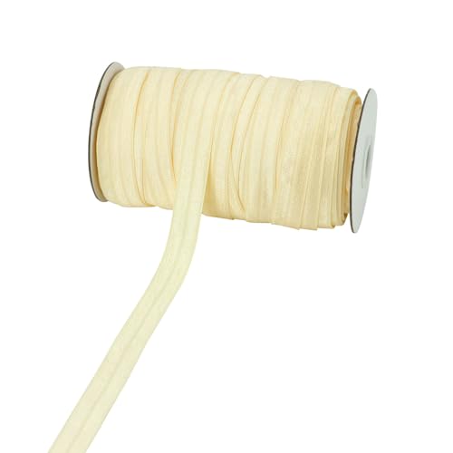 Blausky 1.5cm x 20 Yards Gummiband,Flache Gummibänder Nähen Stretch Spitzenbesatz Nähbänder Elastisches Farbband Spitzenborte Nähzubehör für Manschette Unterwäsche Dessous Haargummi,Farbe 58 von Blausky