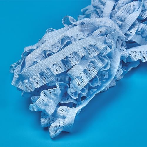 Blausky 1.8cm x 30m Elastisches Spitzenband,Plissee-Spitzenkante,weich Schleifenband Spitzenbordüre Gerafftes Spitzenborte Vintage Spitze-Borten Deko für Hochzeit Tischdeko Scrapbooking,Blau Blausky 1.8cm x 30m Elastisches Spitzenband,Plissee-Spitzenkante,weich Schleifenband Spitzenbordüre Gerafftes Spitzenborte Vintage Spitze-Borten Deko für Hochzeit Tischdeko Scrapbooking,Blau von Blausky