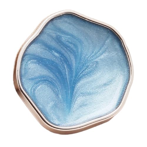 Blausky 10 Stück Glitzerknöpfe,Deko Knöpfe Retro Hemdknöpfe Mantelknöpfe Bastelknöpfe Zierknöpfe zum Basteln für Kleider Nähen DIY Handwerk Scrapbooking und Geschenk Deko,Himmelblau,21mm von Blausky