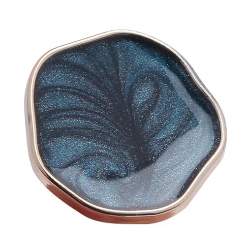 Blausky 10 Stück Glitzerknöpfe,Deko Knöpfe Retro Hemdknöpfe Mantelknöpfe Bastelknöpfe Zierknöpfe zum Basteln für Kleider Nähen DIY Handwerk Scrapbooking und Geschenk Deko,Marineblau,21mm von Blausky