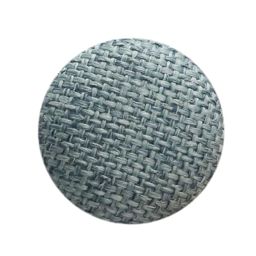 Blausky 10 Stück Knöpfe mit Stoffüberzug,Runder Metallschaft Ösenknöpfe,Nähknöpfe Stoffknöpfe Vintage Bastelknöpfe zum Ersatz Leinenknöpfe für DIY Basteln Geschenk Deko,Hellgrün,15mm von Blausky